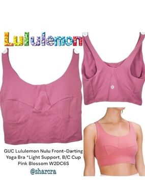 Lululemon Women Nulu Front-Darting Yoga Bra W2DC6S B/C Light Cup Pink Blossom 4